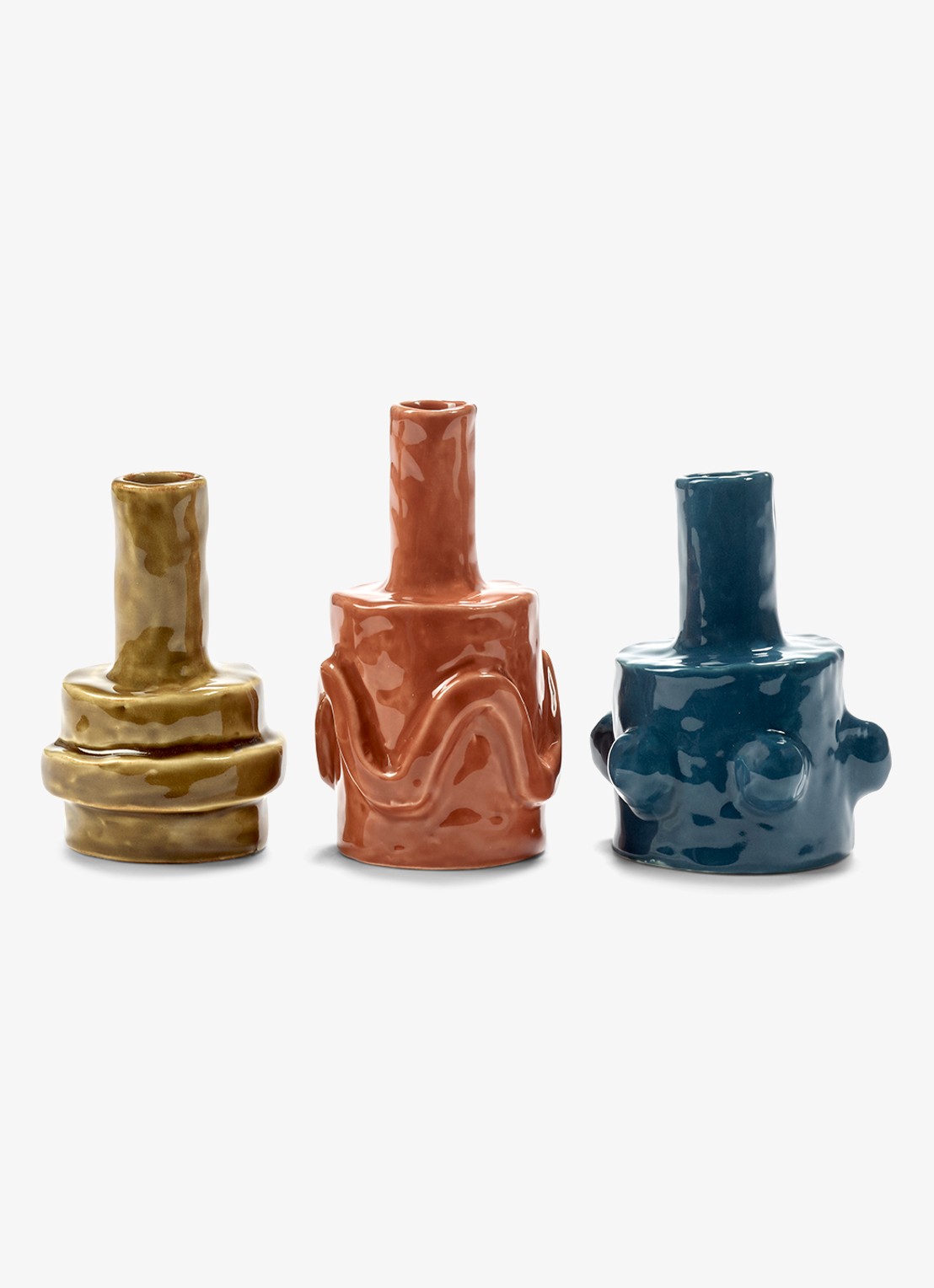 Serax Molly vaas 10 cm set van 3 - voorkant 3 multicolor