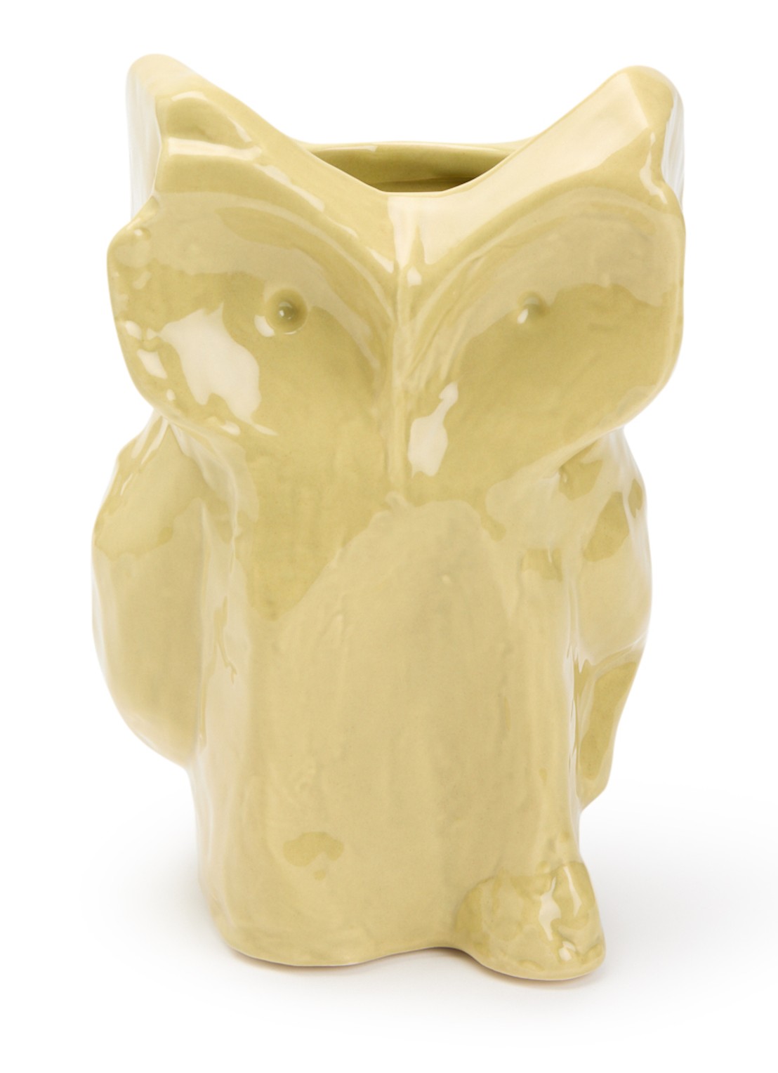 Serax Owl S vaas 23 cm - voorkant okergeel