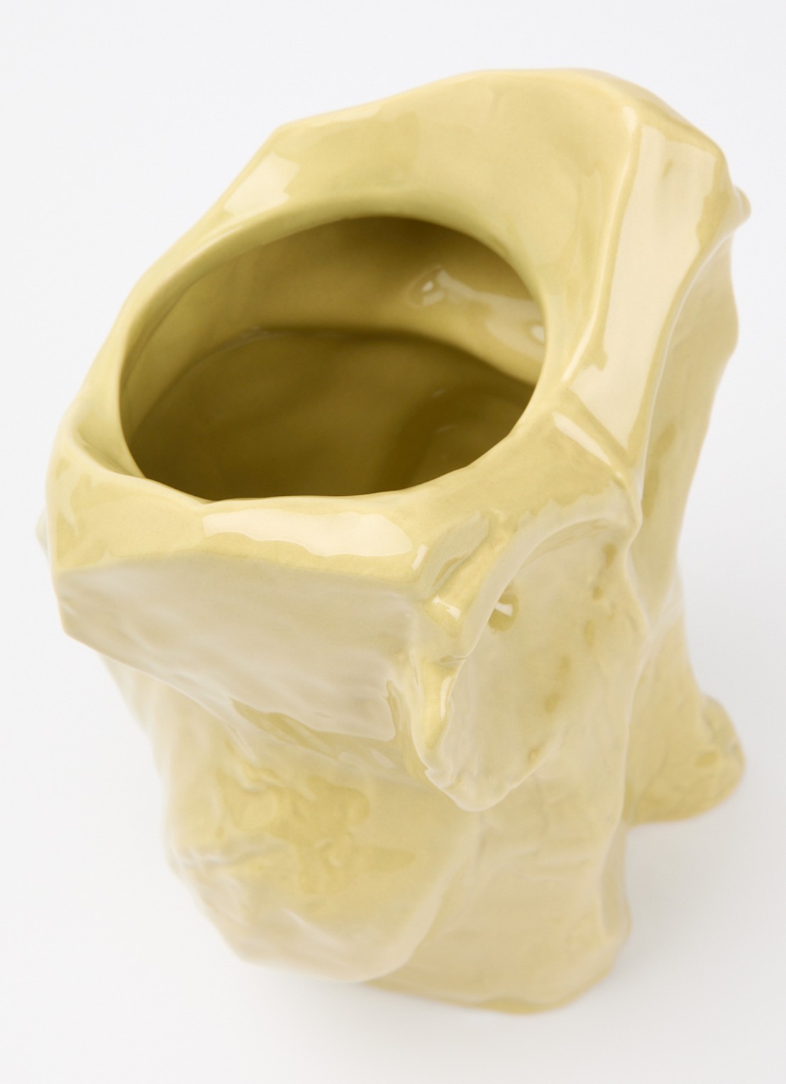 Serax Owl S vaas 23 cm - voorkant 2 okergeel