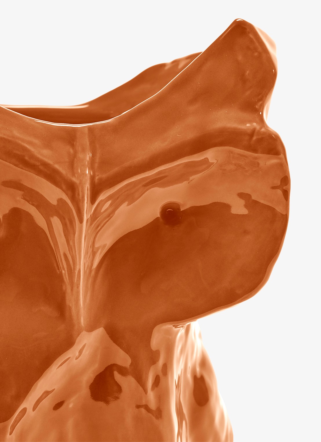 Serax Owl vaas S 23 cm - achterkant oranje