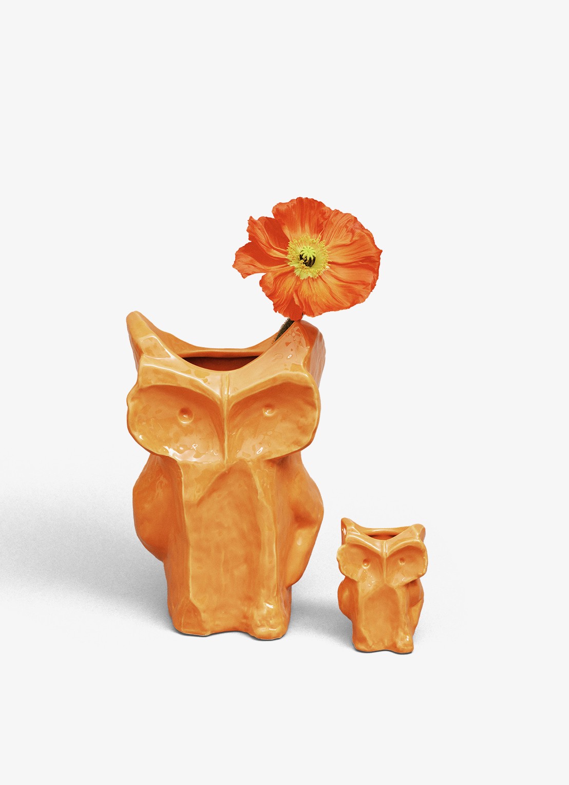 Serax Owl vaas S 23 cm - detail 4 oranje