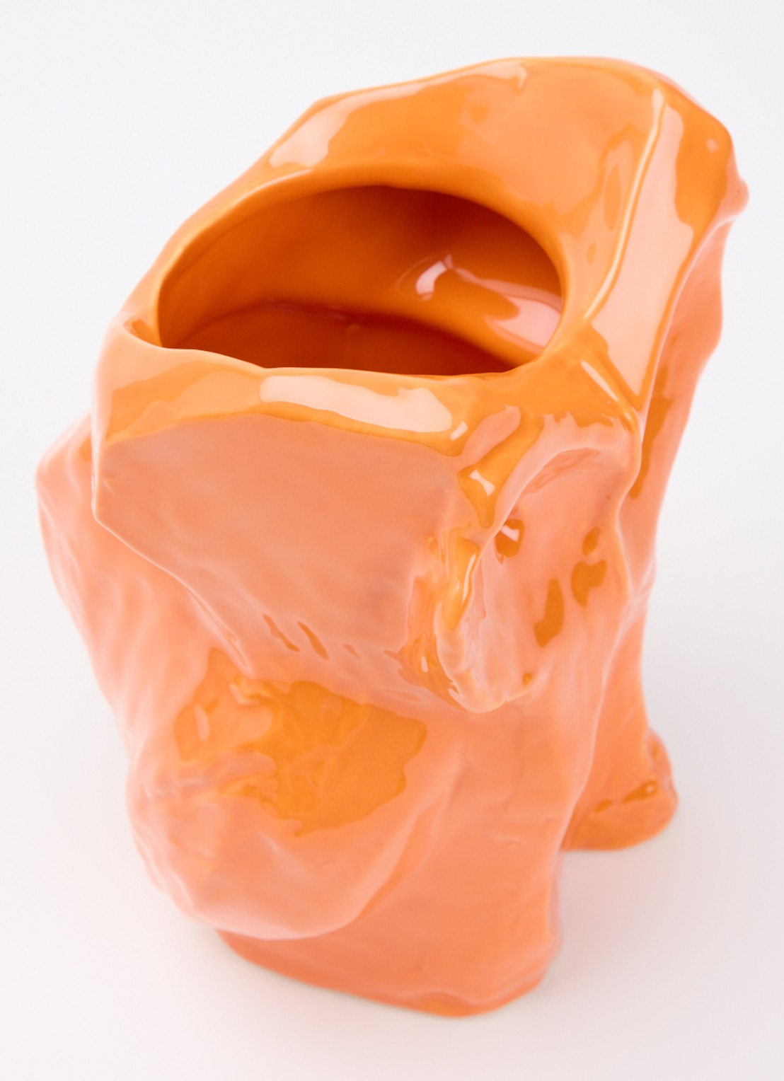 Serax Owl vaas S 23 cm - voorkant 2 oranje
