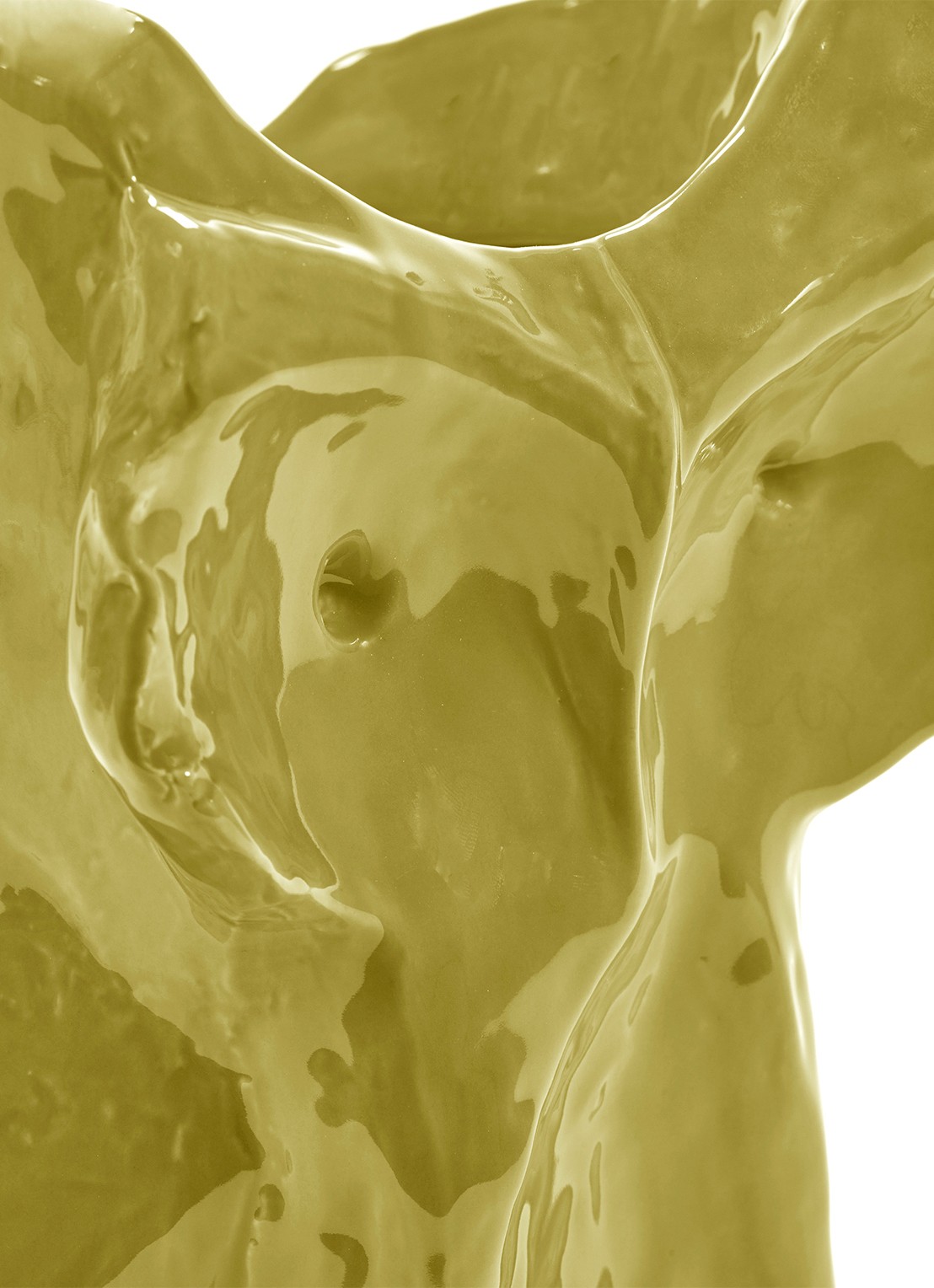 Serax Owl vaas van aardewerk L  - detail 4 geel