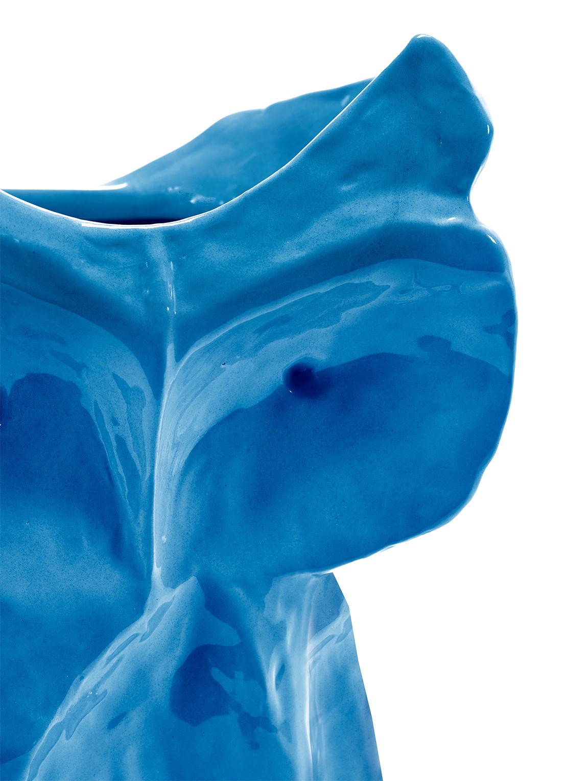 Serax Owl vaas van aardewerk S  - achterkant 4 blauw