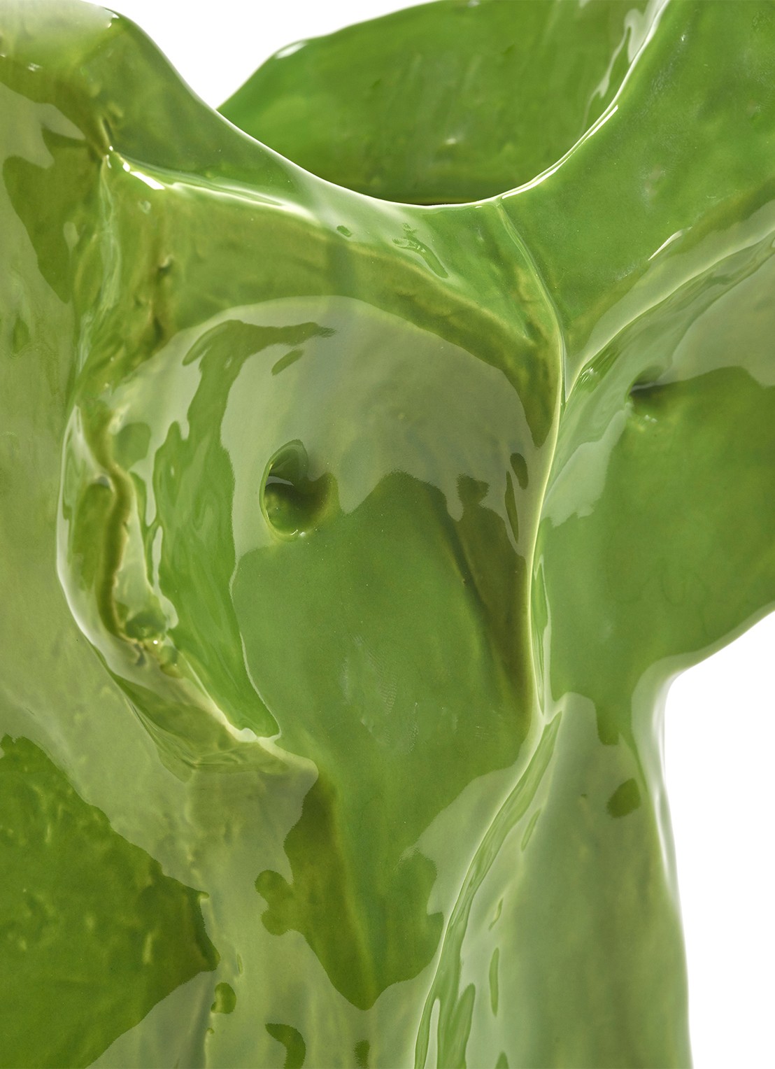 Serax Owl vaas van aardewerk S  - detail 4 groen