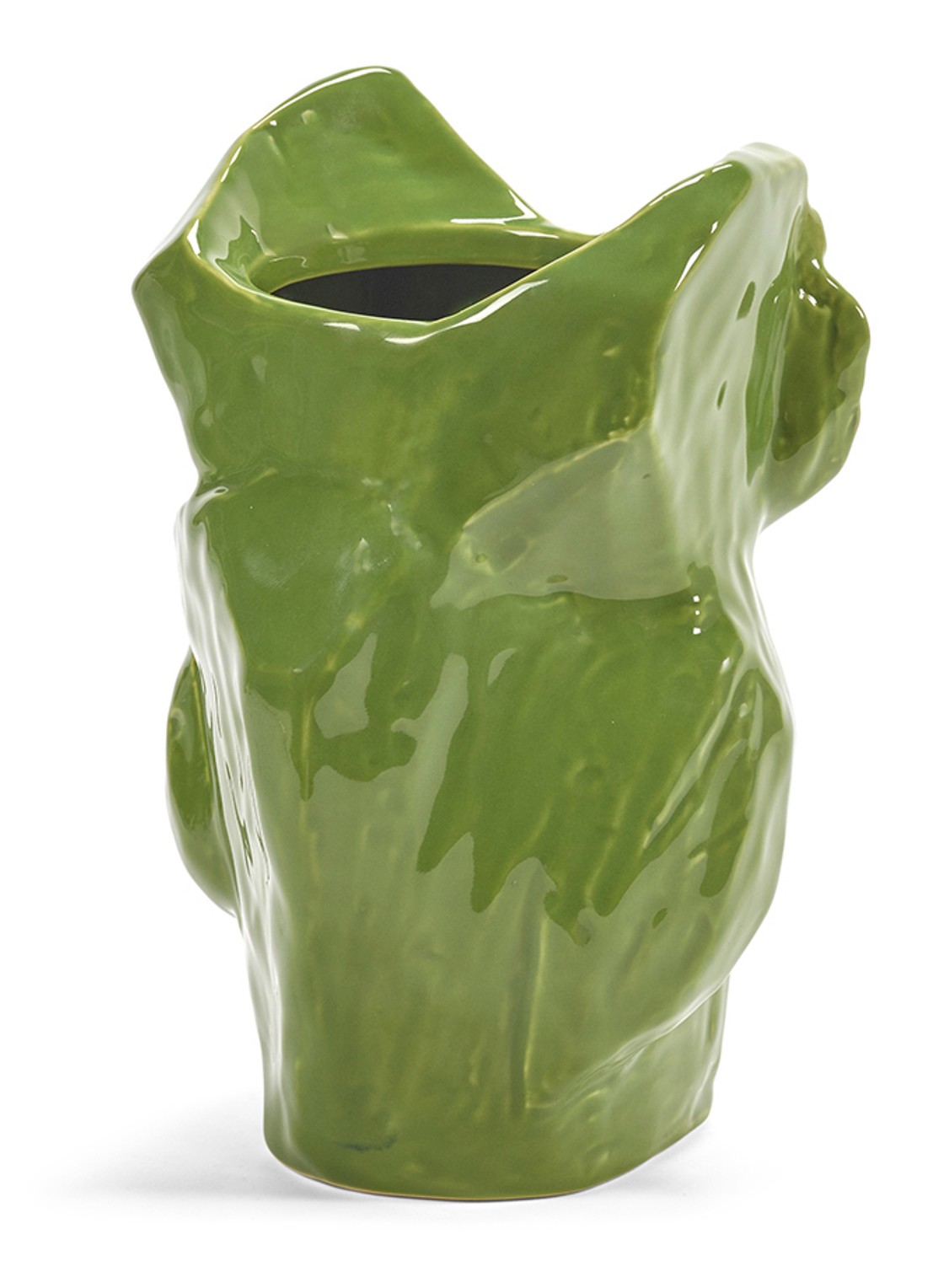 Serax Owl vaas van aardewerk S  - detail 5 groen