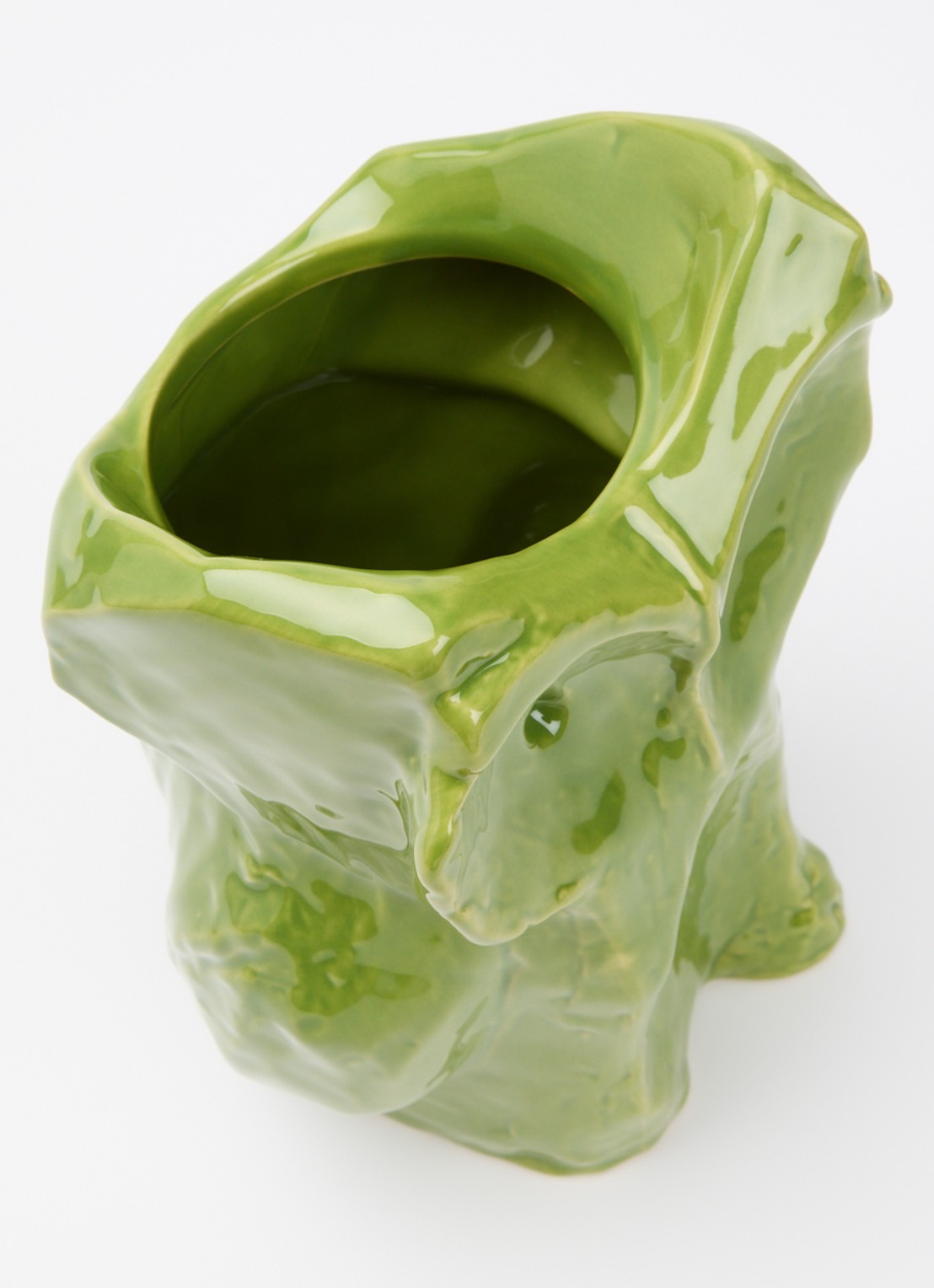 Serax Owl vaas van aardewerk S  - voorkant 2 groen
