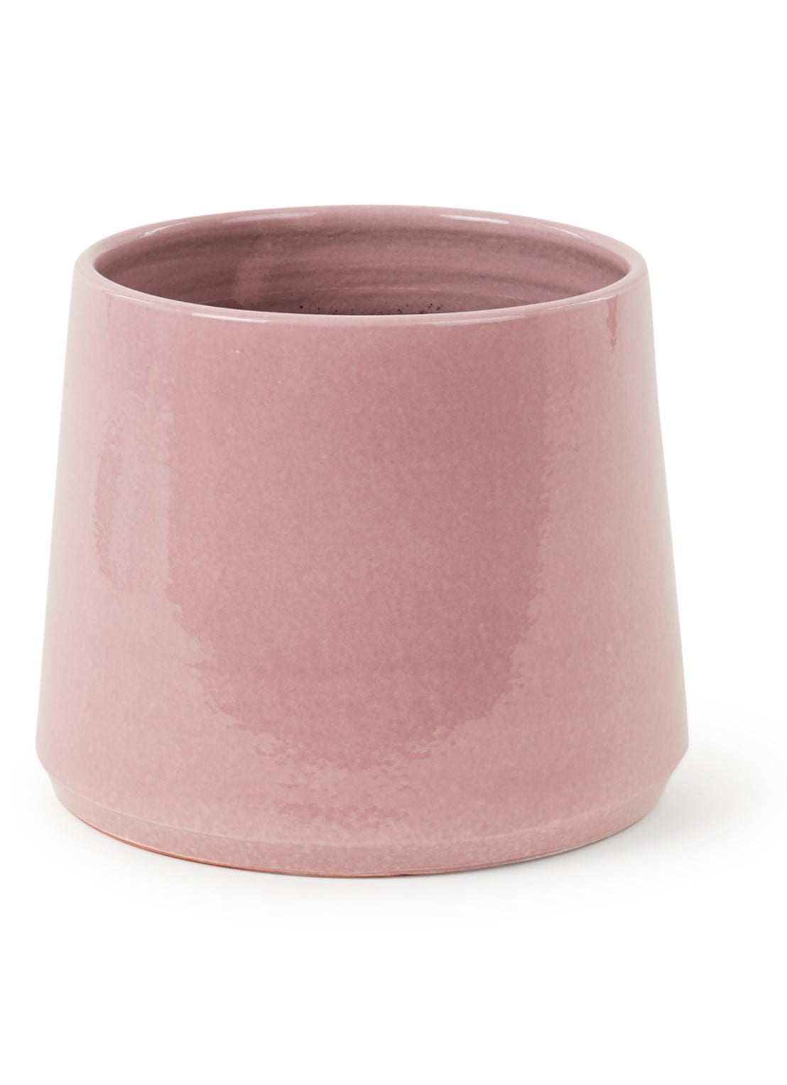 Serax Pot Cone bloempot van keramiek voor binnen - 22 cm - voorkant 2 roze