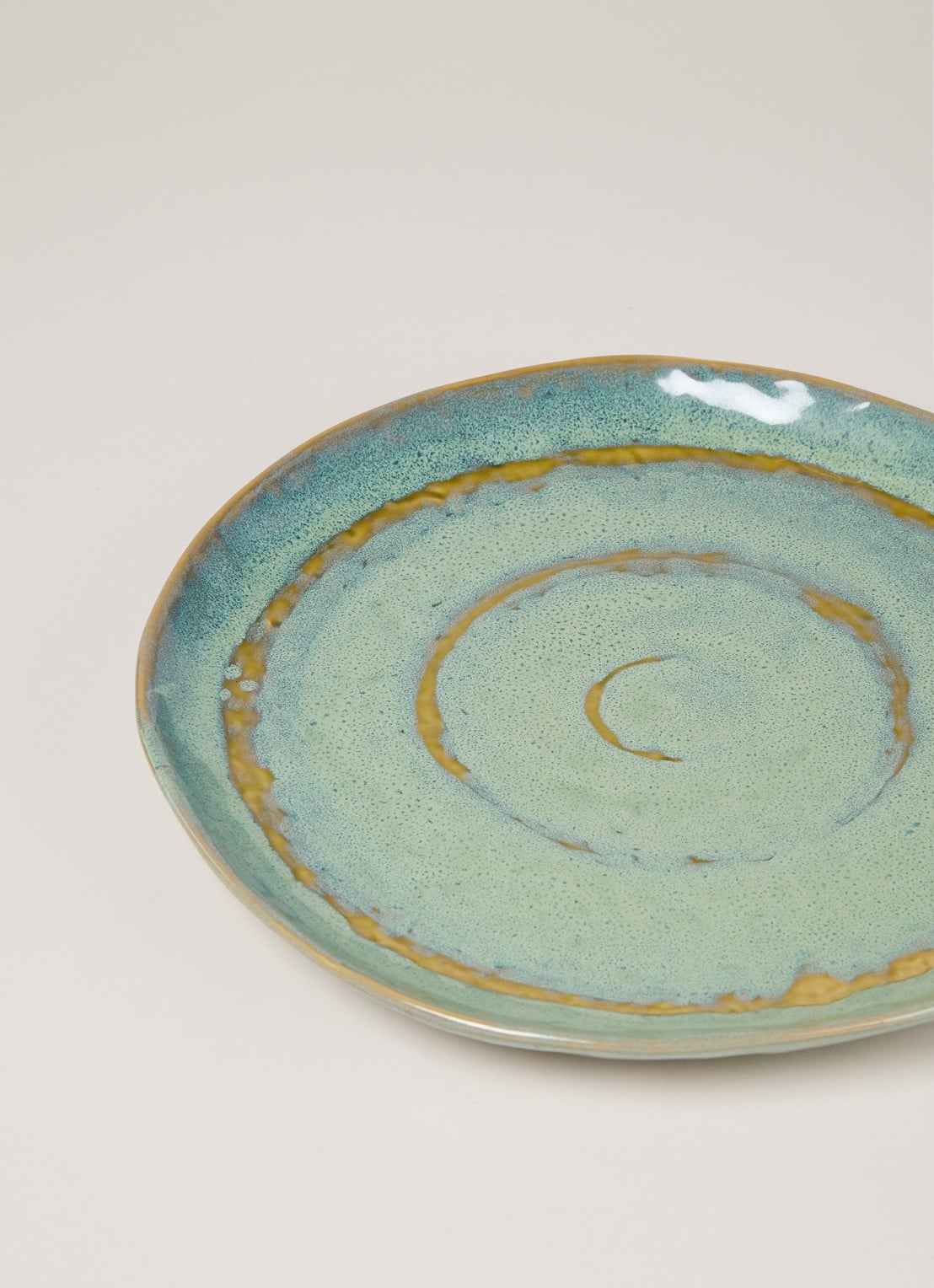 Serax Pure dinerbord 28 cm - detail zeegroen