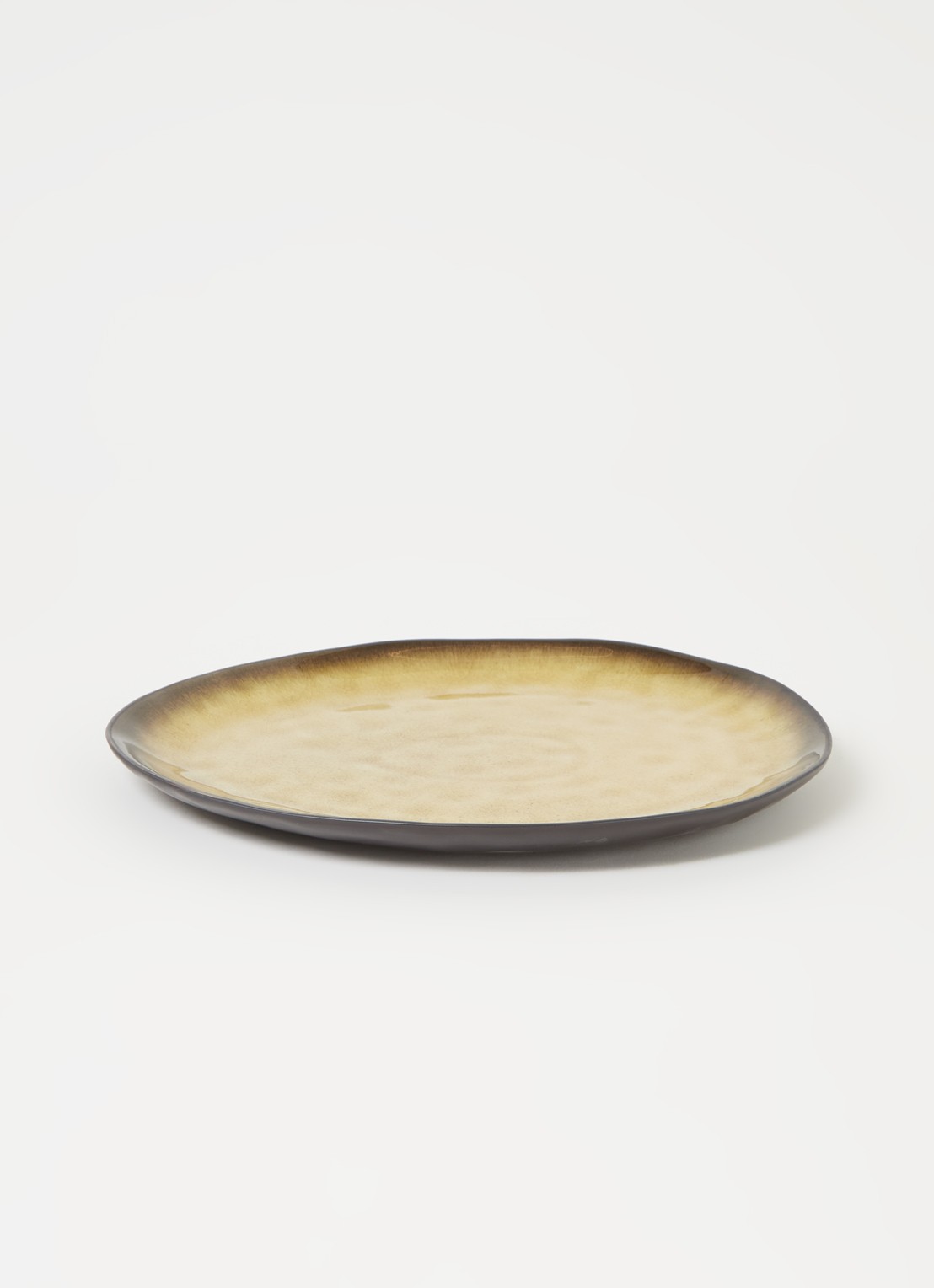 Serax Pure dinerbord ovaal 27,5 cm set van 2  - voorkant mosterd