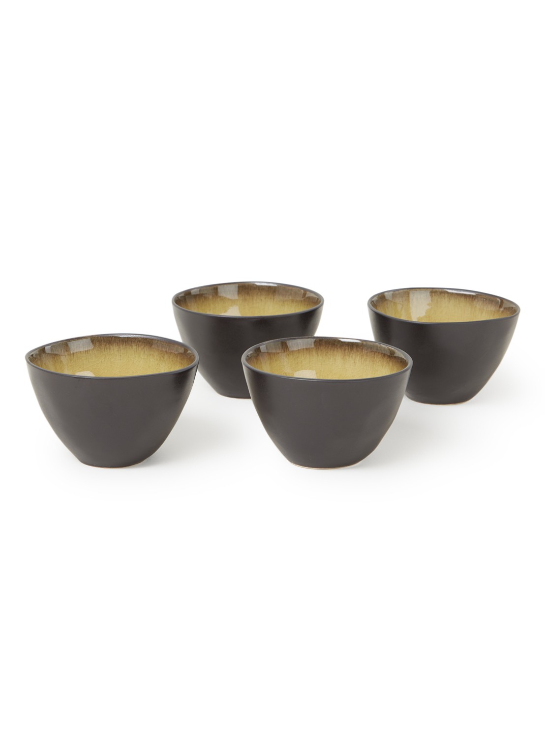 Serax Pure kom 10,5 cm set van 4 - voorkant zwart