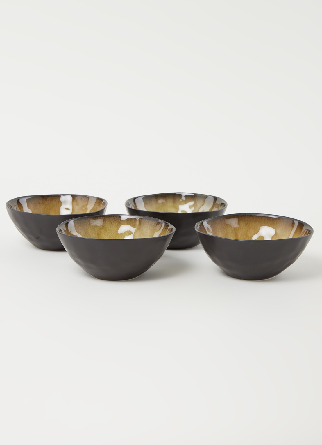 Serax Pure kom 16 cm set van 4 - voorkant 3 mosterd