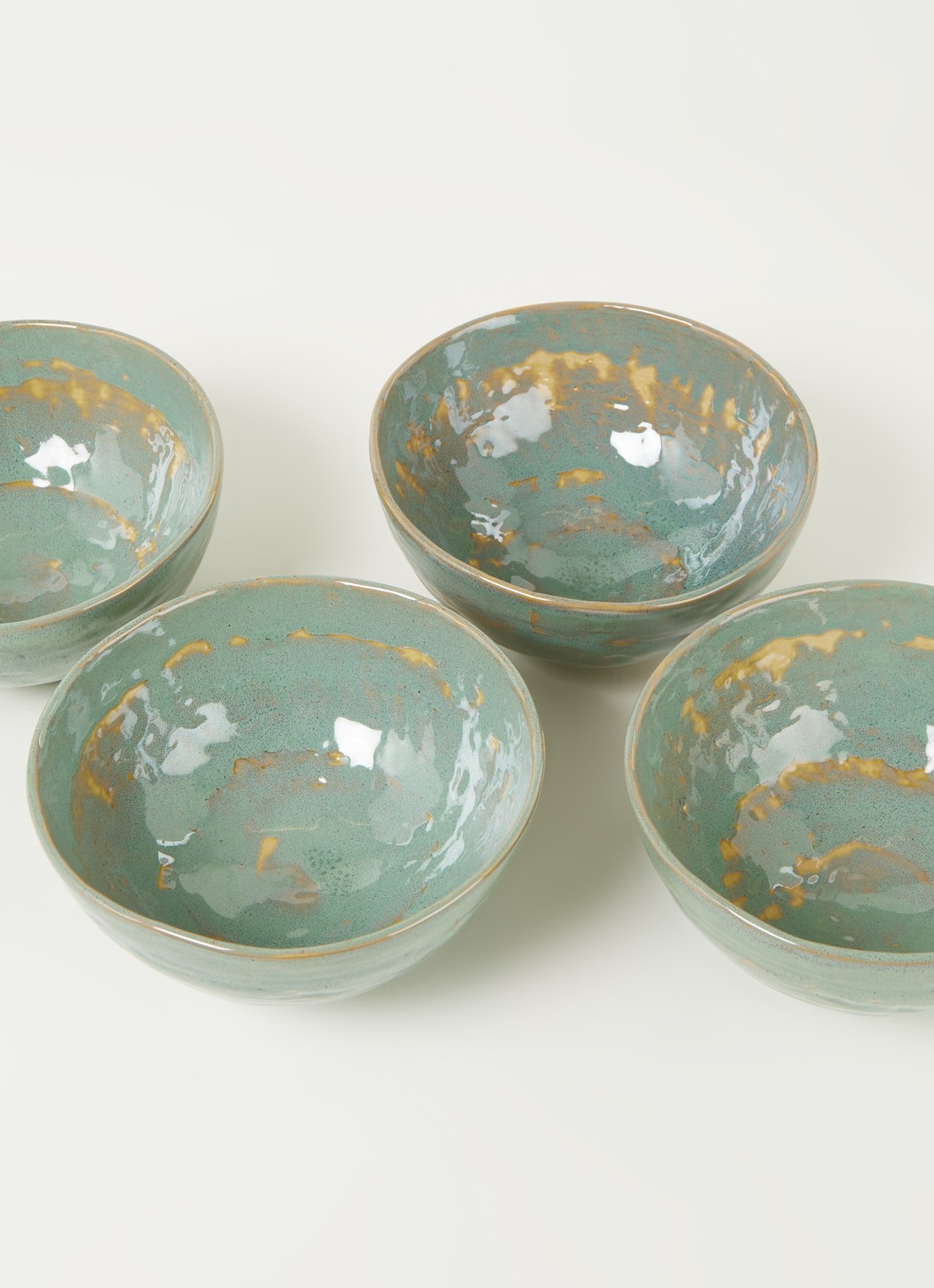 Serax Pure kom 16 cm set van 4 - detail 3 zeegroen