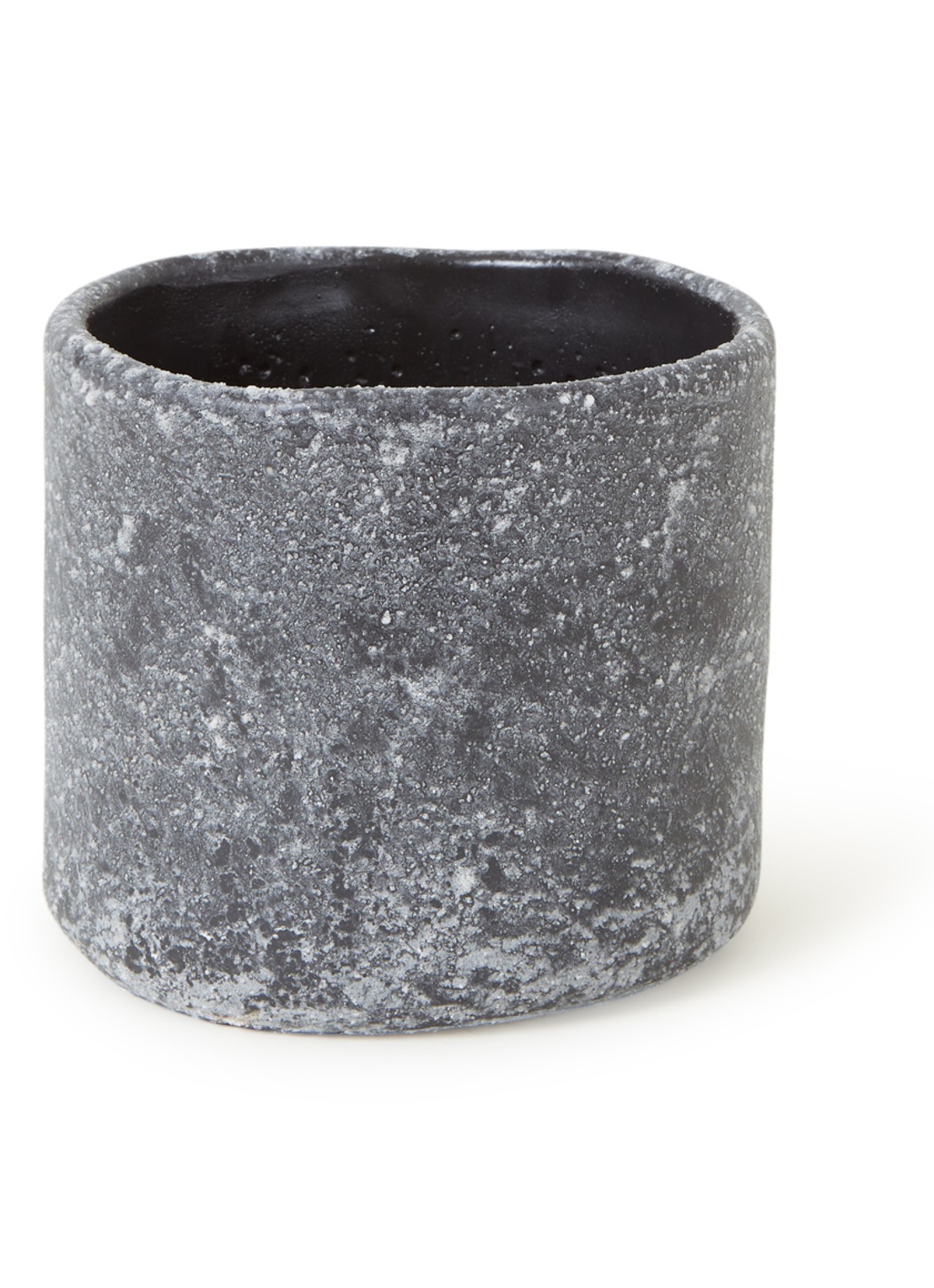 Serax Sierpot L van aardewerk voor binnen Ø17 cm - voorkant donkergrijs