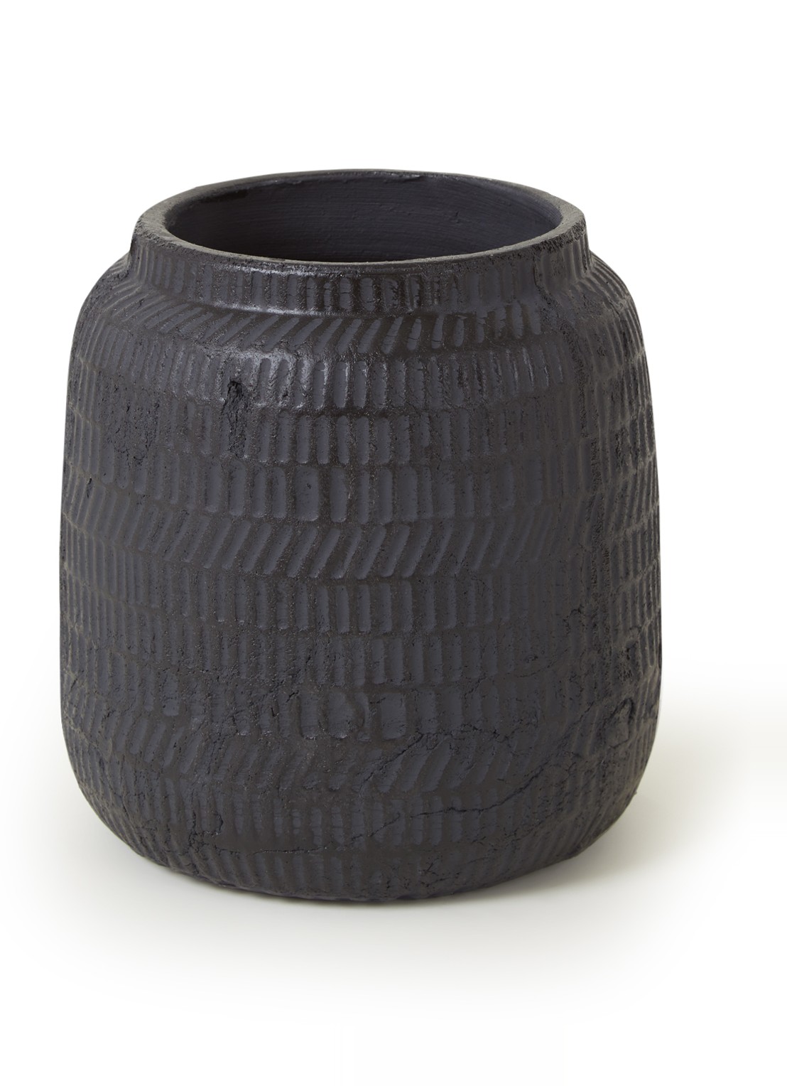 Serax Sierpot M van aardewerk voor binnen Ø20 cm - voorkant zwart