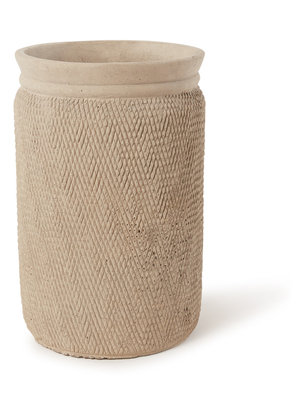 Serax Slang L bloempot van aardewerk voor binnen Ø 15 cm - voorkant zand