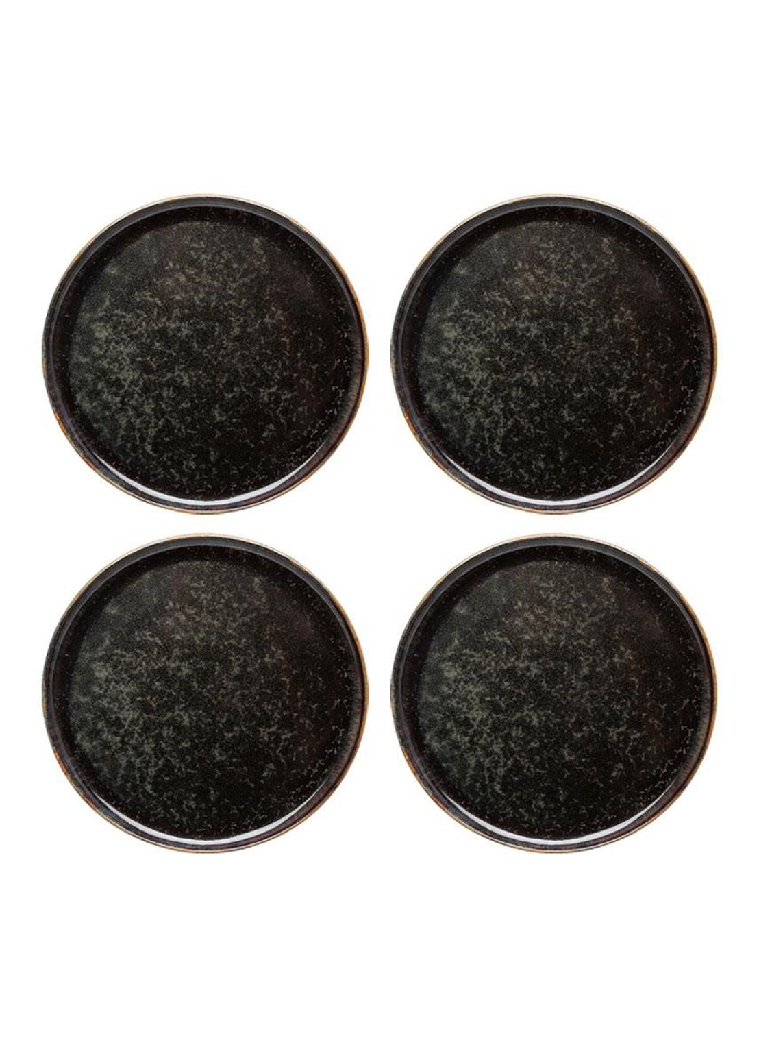 Serax Surface by Sergio Herman dinerbord Ø24 cm set van 4  - voorkant grijs