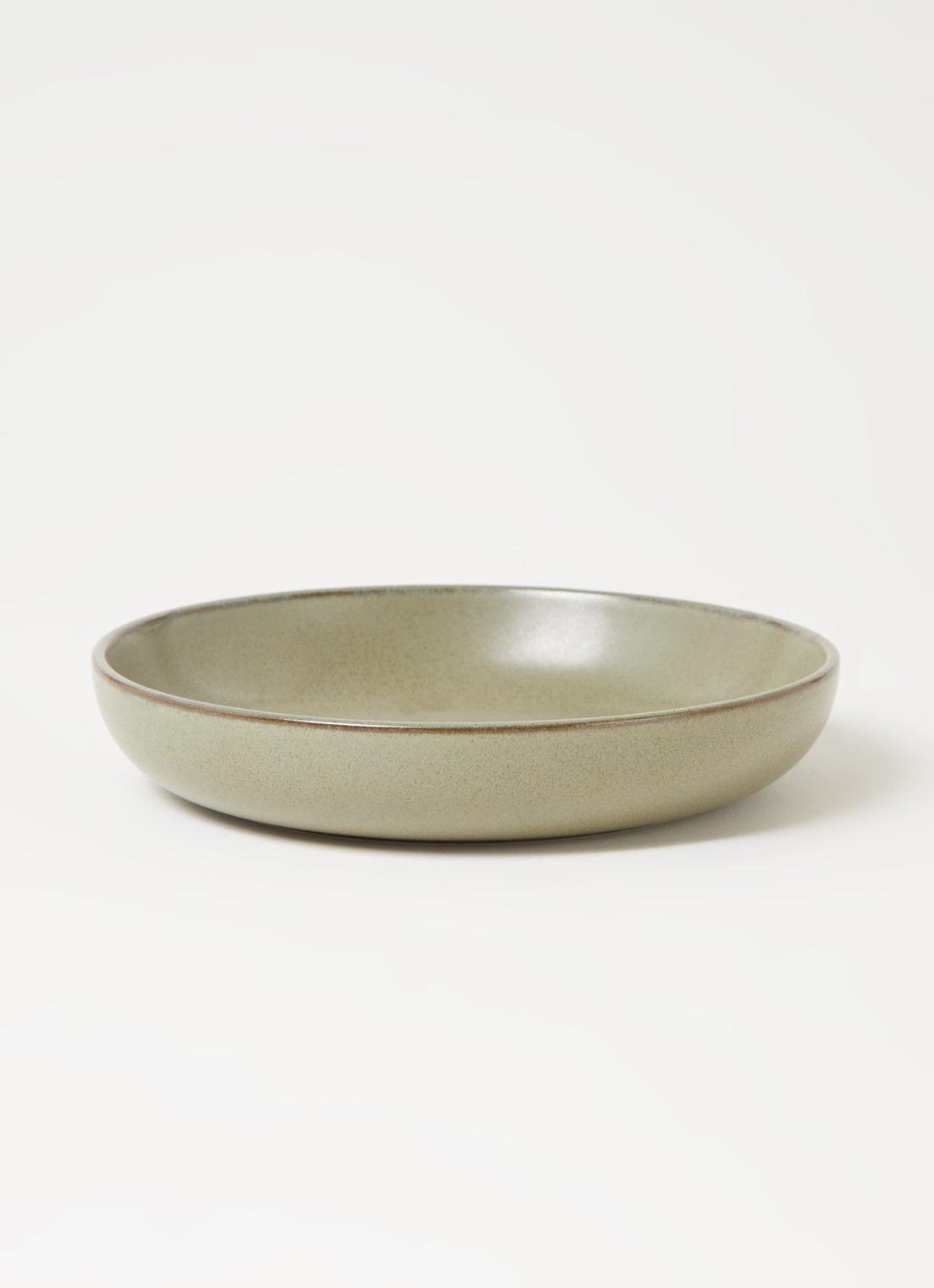 Serax Surface diep bord L 21 cm set van 4 - voorkant 2 legergroen