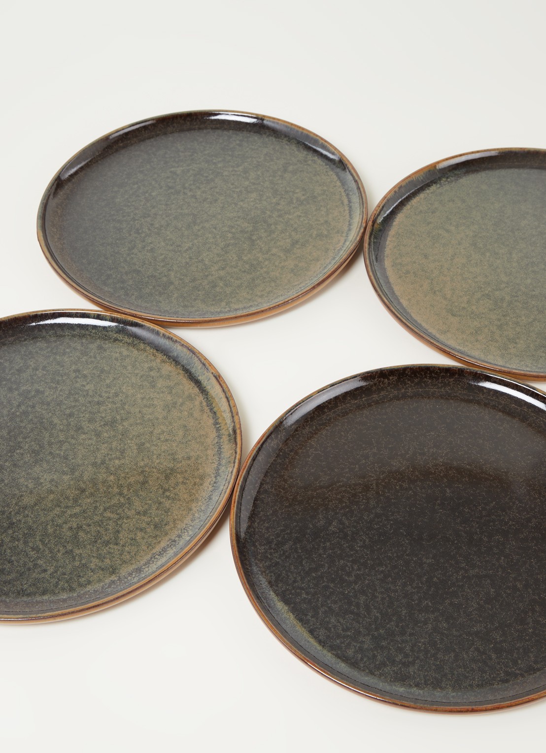 Serax Surface dinerbord L 27 cm set van 4 - detail 3 groen