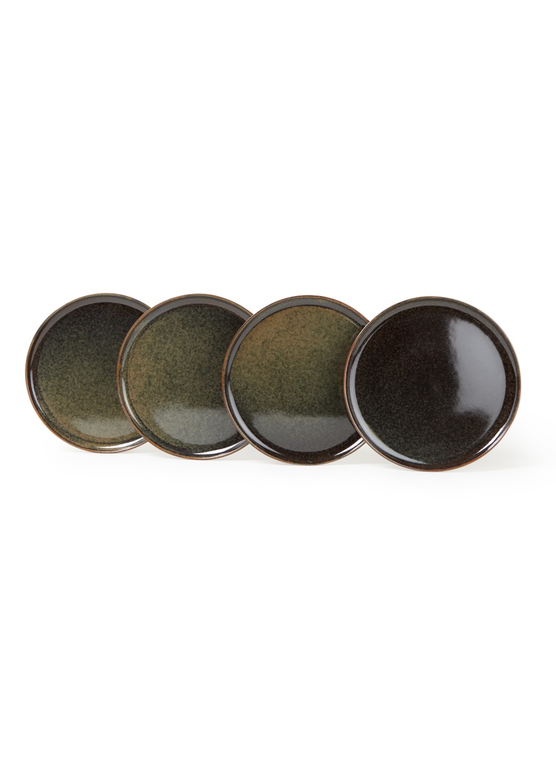 Serax Surface dinerbord L 27 cm set van 4 - voorkant groen