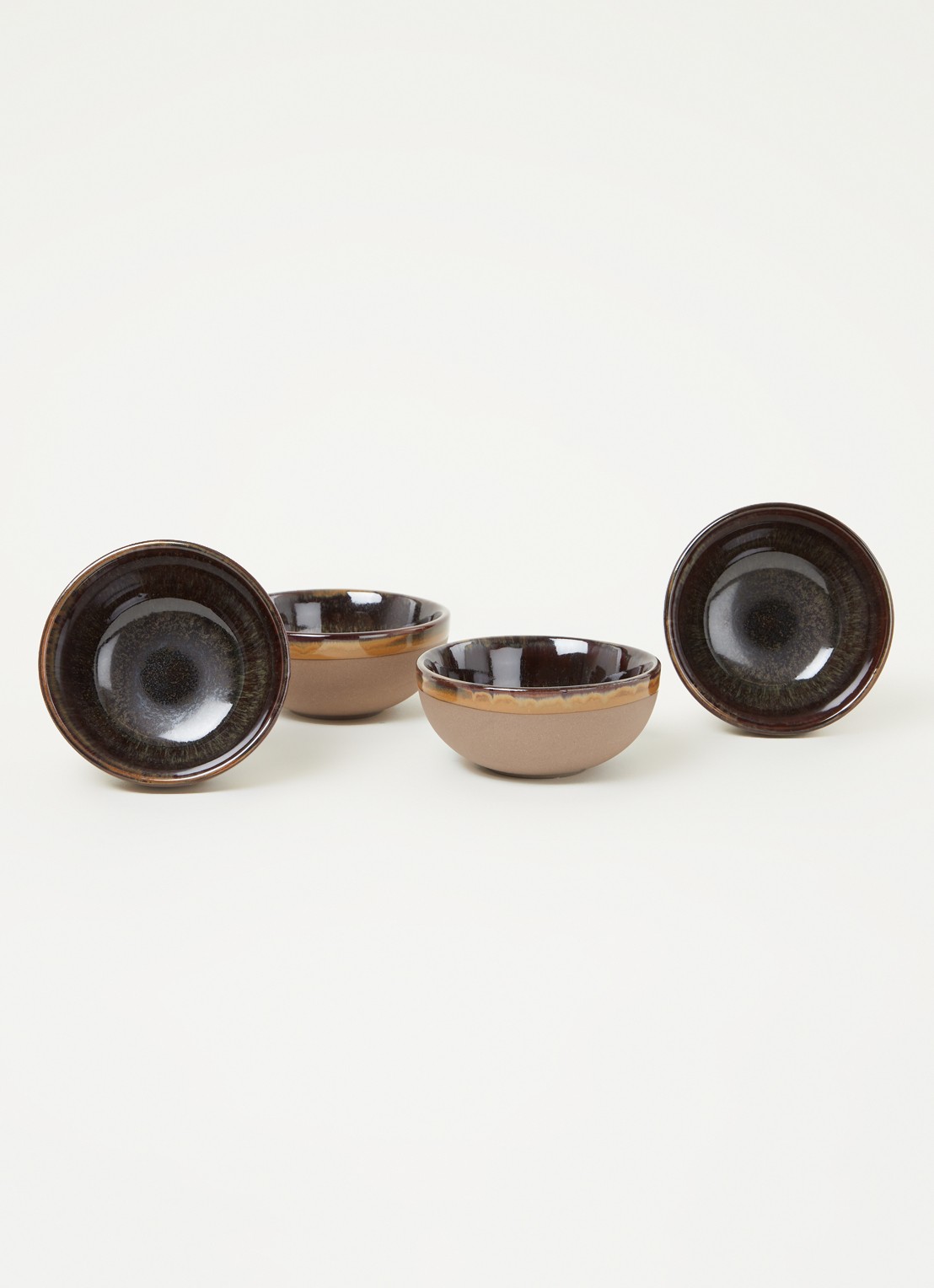 Serax Surface dipschaal 9 cm set van 4 - voorkant 3 antraciet