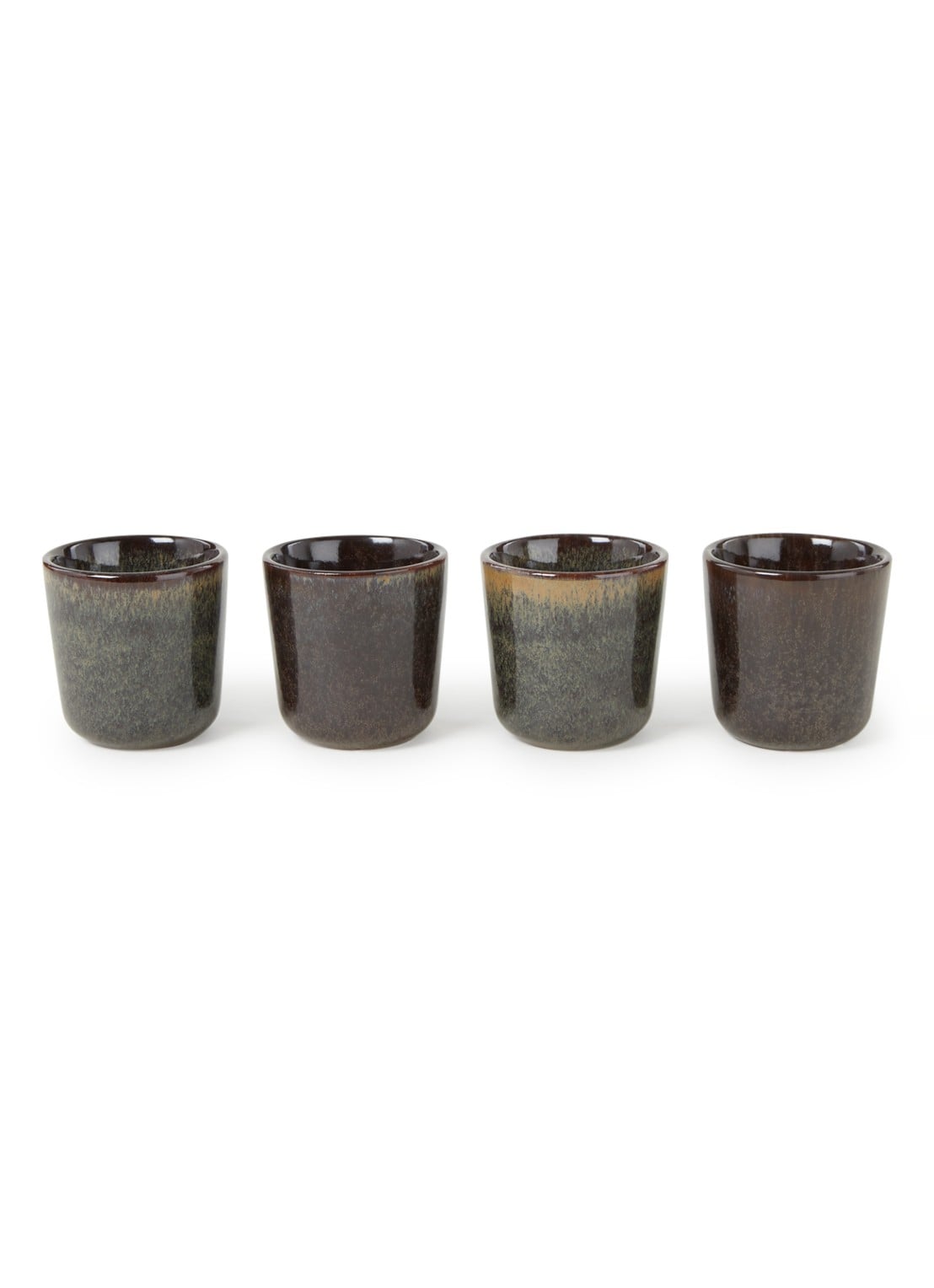 Serax Surface espressokopje 8 cl set van 4 - voorkant 2 donkerbruin