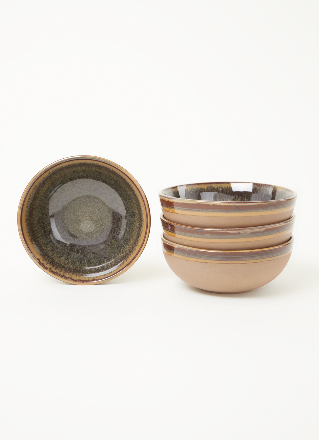Serax Surface kom 13 cm set van 4 - voorkant 2 bruin