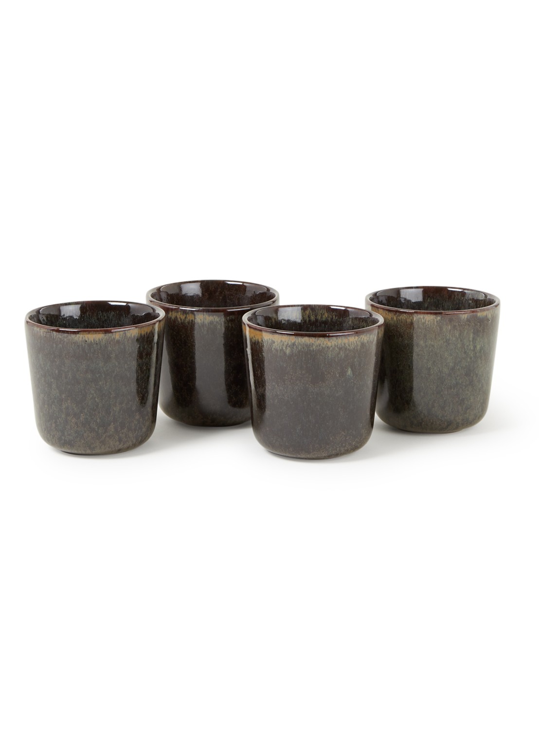Serax Surface kopje 30 cl set van 4 - voorkant 2 donkerbruin