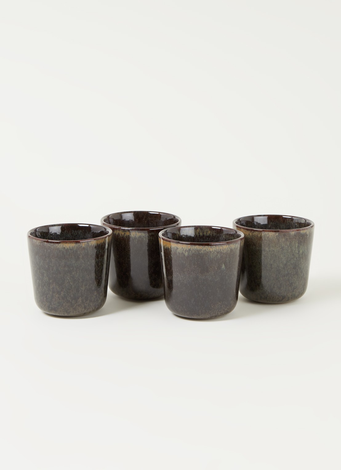 Serax Surface kopje 30 cl set van 4 - voorkant 3 donkerbruin