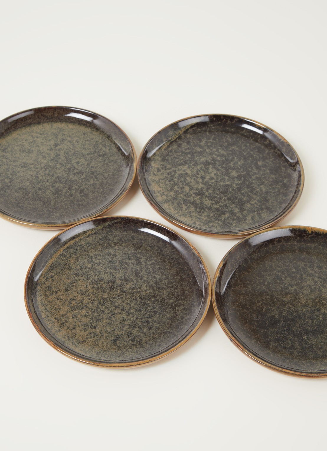 Serax Surface ontbijtbord 16 cm set van 4 - detail donkergroen
