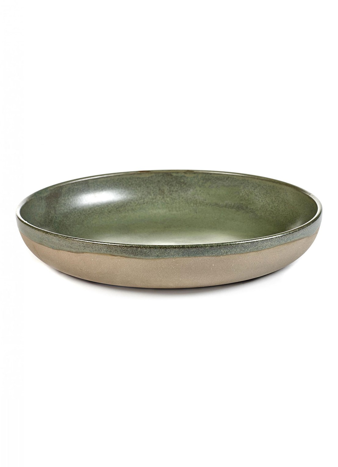 Serax Surface serveerschaal 32 cm - voorkant legergroen