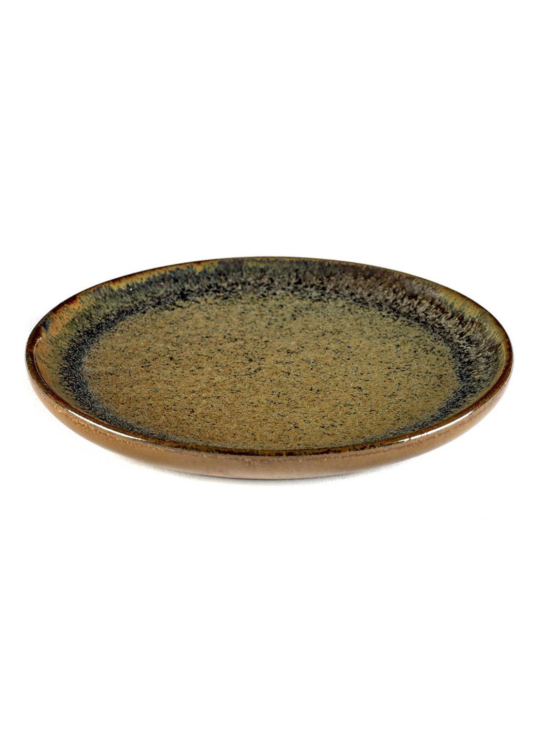 Serax Surface side plate bordje 16 cm - voorkant olijfgroen