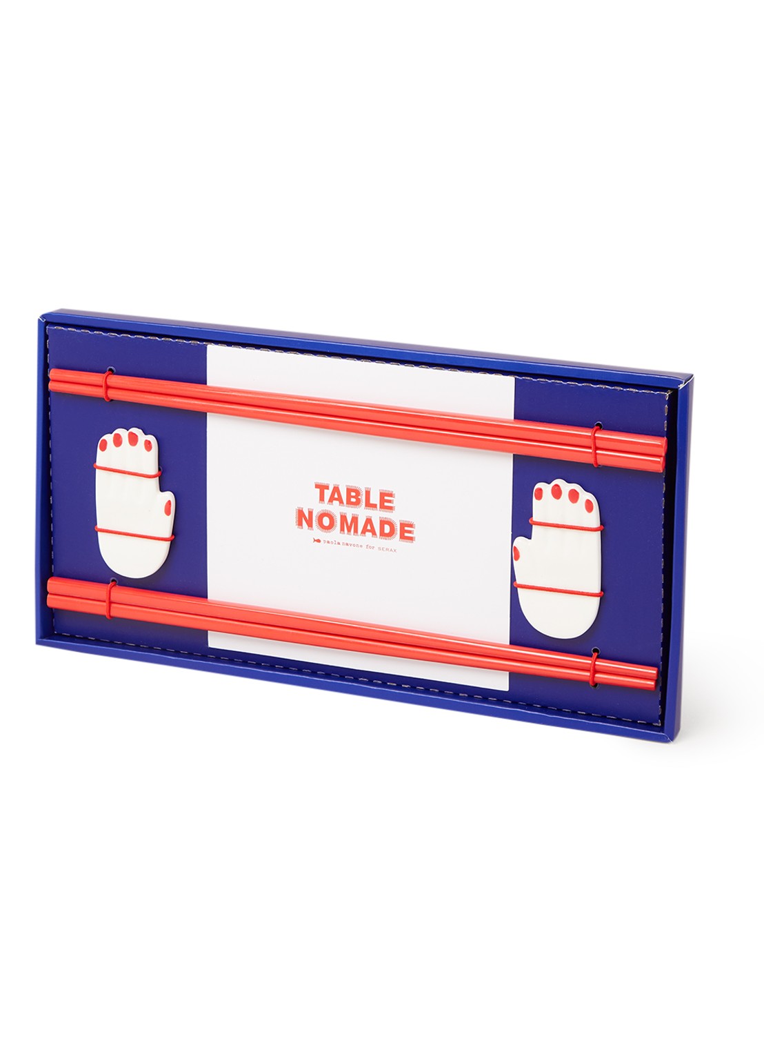 Serax Table Nomade eetstokjes met houder set van 2  - voorkant 2 steenrood