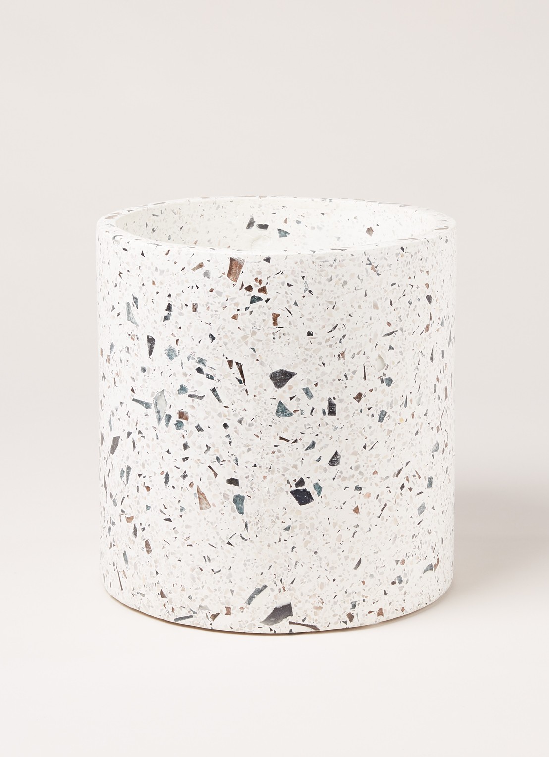 Serax Terrazzo plantenpot voor binnen Ø25 cm - voorkant 2 wit