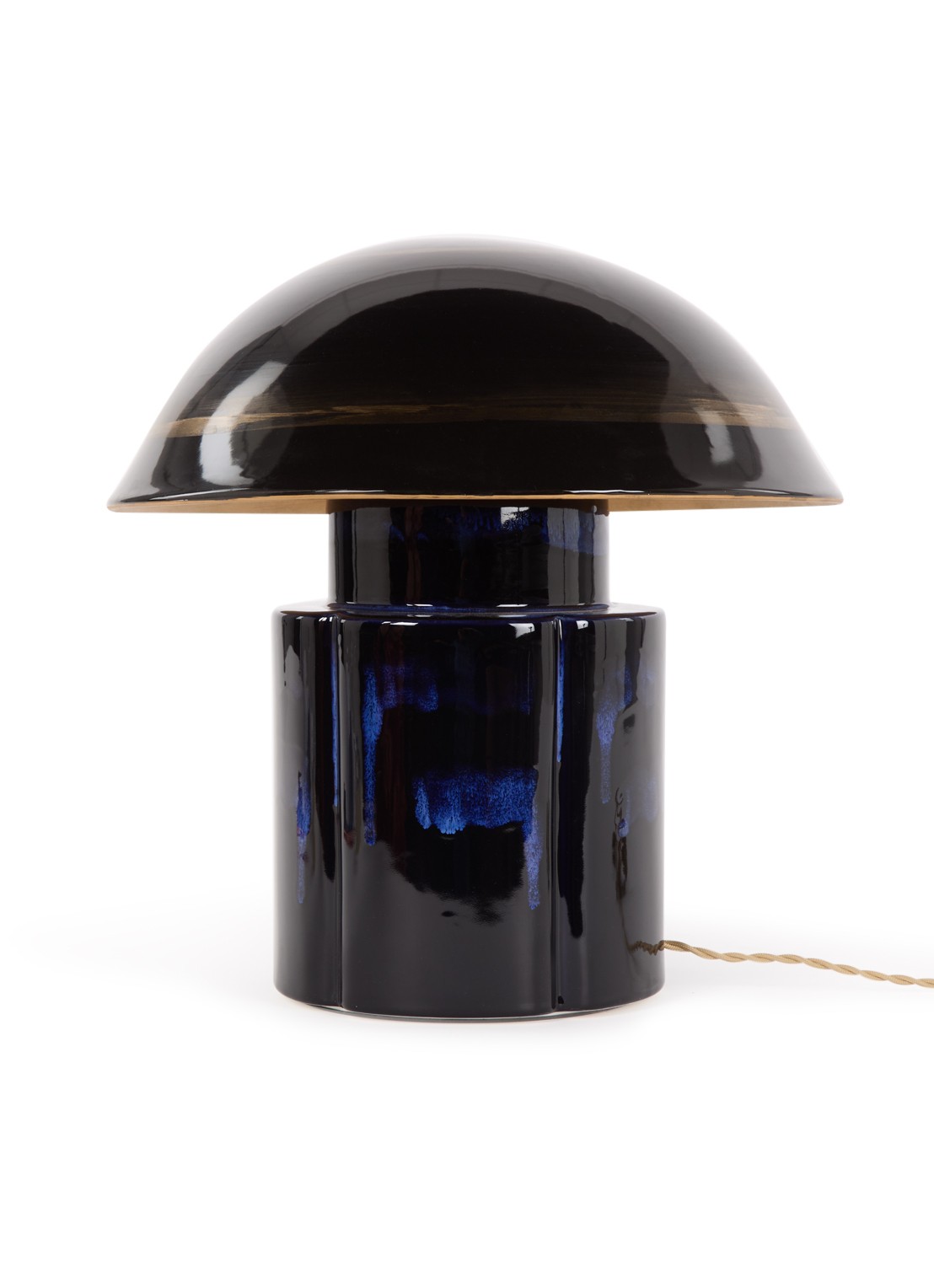 Serax Terres de Rêves John tafellamp Ø36,5 cm - voorkant donkerblauw