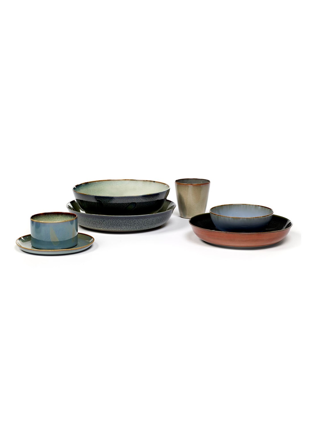 Serax Terres de Rêves kom 18 cm - voorkant 2 antraciet