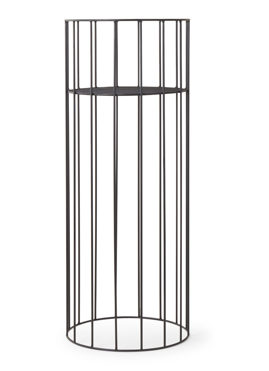 Serax Vasaro plantenstandaard M van ijzer voor binnen Ø35 cm - voorkant zwart