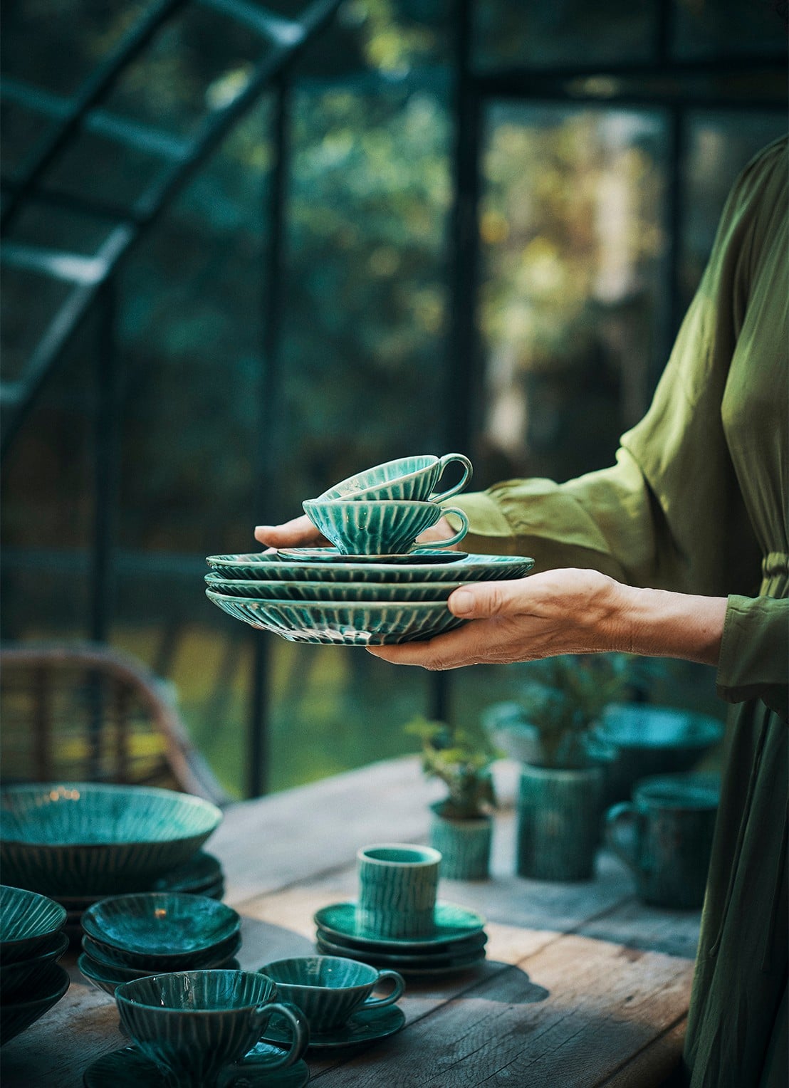 Serax Verde Lanza dinerbord 27 cm - detail 6 groen