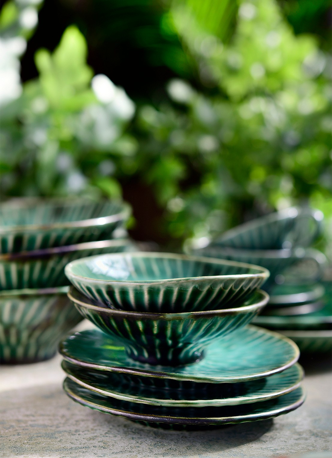 Serax Verde Lanza kom 17 cm - voorkant 7 groen