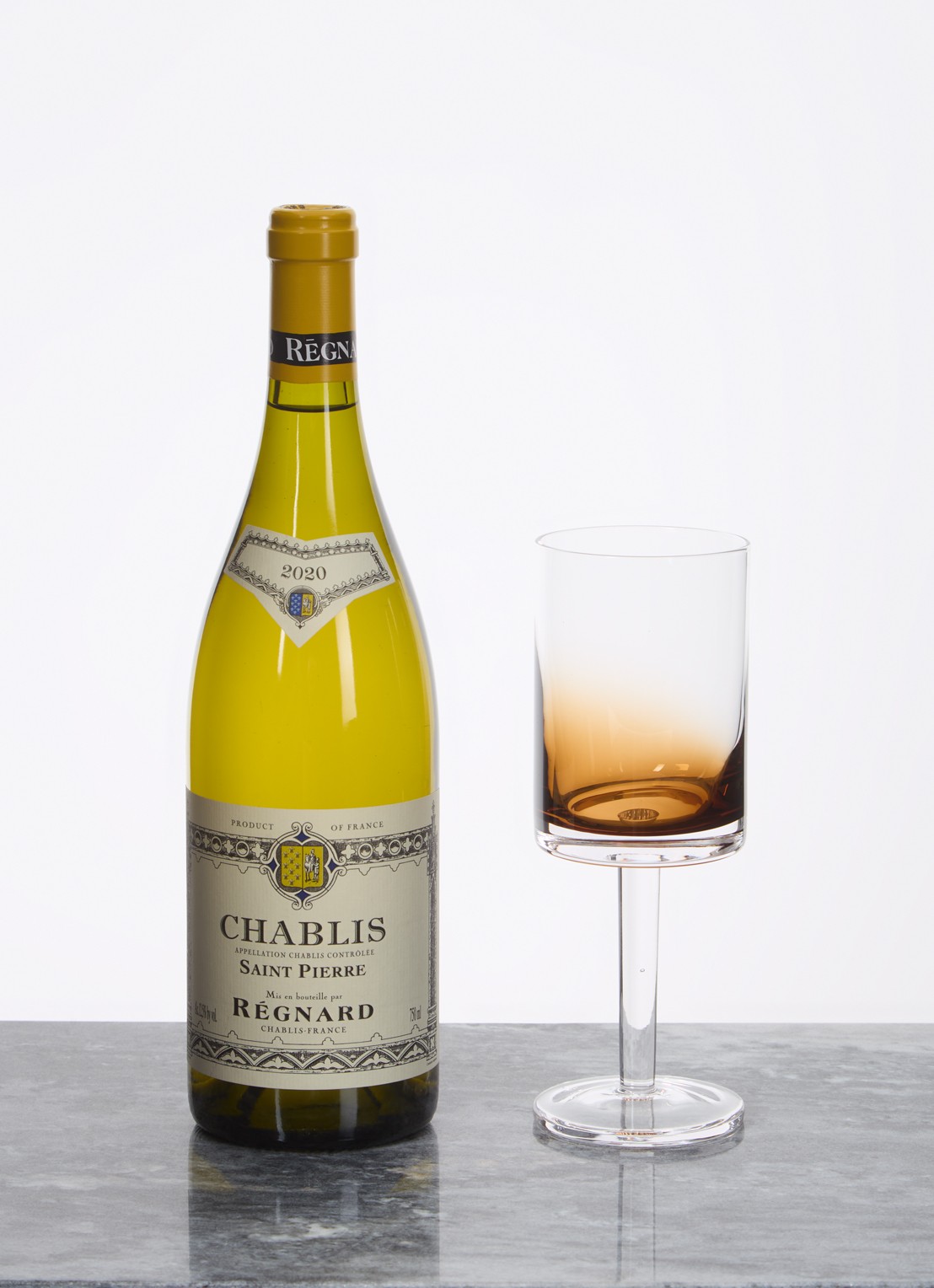 Serax Zuma witte wijnglas 26 cl set van 4 - voorkant 3 bruin