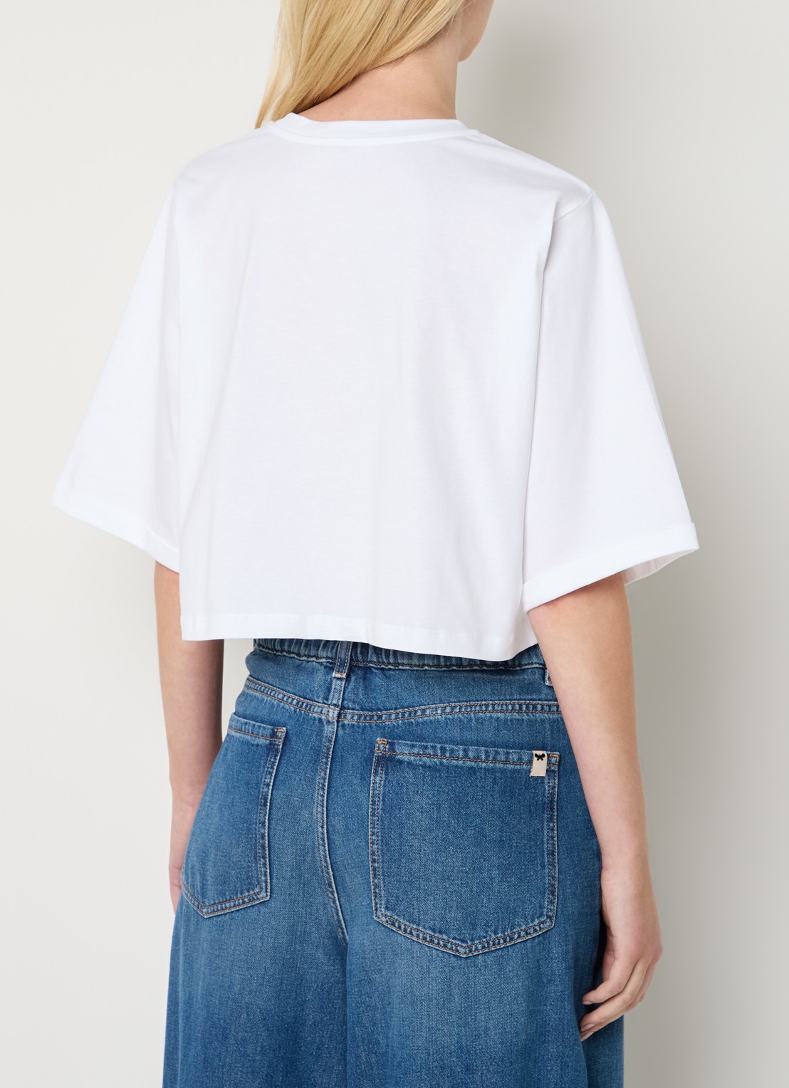 Sessùn Babe cropped T-shirt met ronde hals - achterkant 4 wit