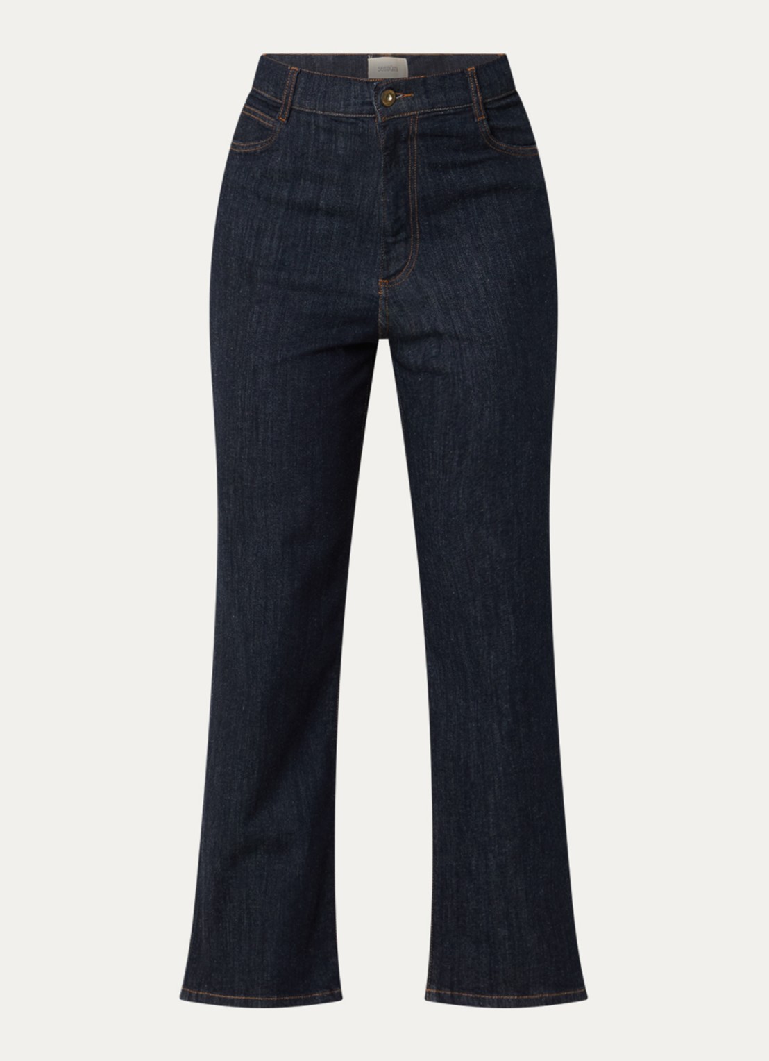 Sessùn Bay Cruise high waist cropped bootcut jeans met donkere wassing - voorkant 4 indigo