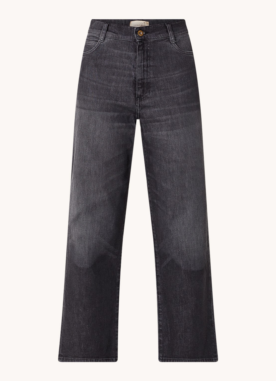 Sessùn Bay Cruise high waist cropped straight leg jeans met gekleurde wassing - voorkant 4 donkergrijs
