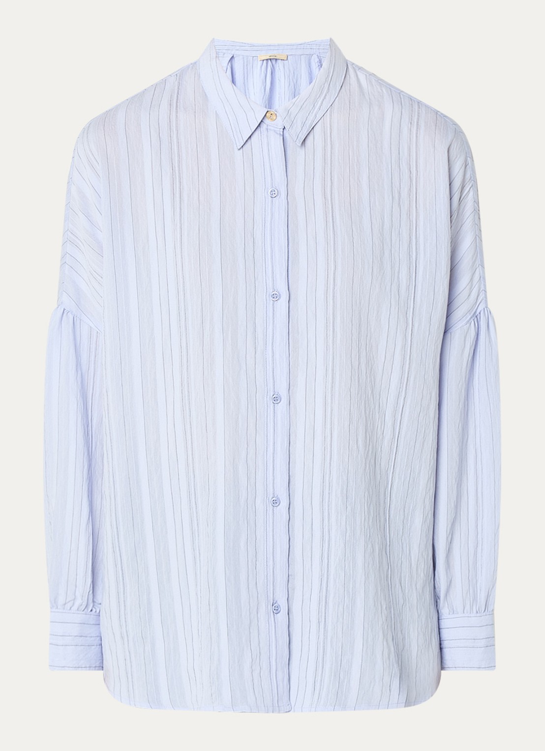 Sessùn Botan blouse met streepprint - voorkant 2 lila