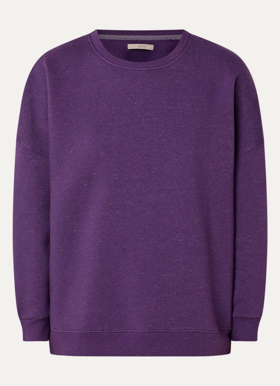 Sessùn Chebbi sweater in linnenblend met ronde hals - voorkant 3 paars