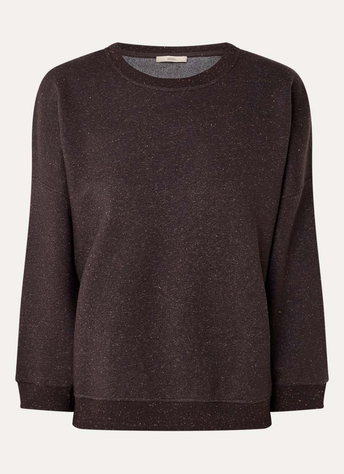 Sessùn Chebbi sweater in linnenblend met ronde hals - voorkant 2 bruin