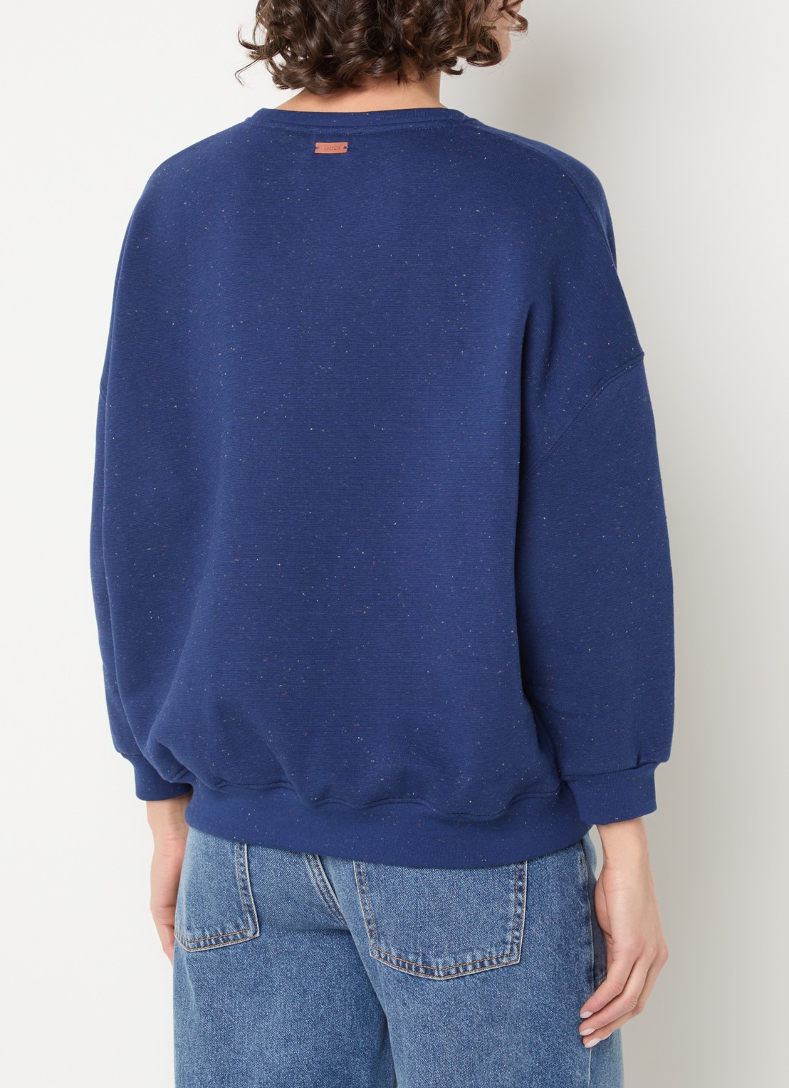 Sessùn Chebbi sweater in linnenblend - achterkant kobaltblauw