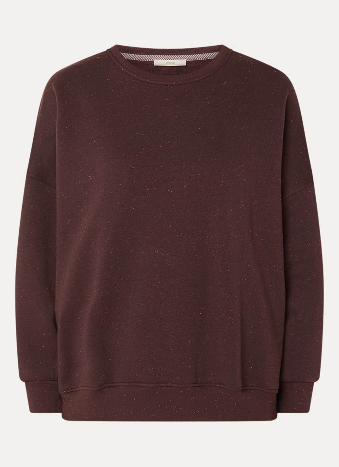 Sessùn Chebbi sweater in linnenblend - voorkant donkerbruin