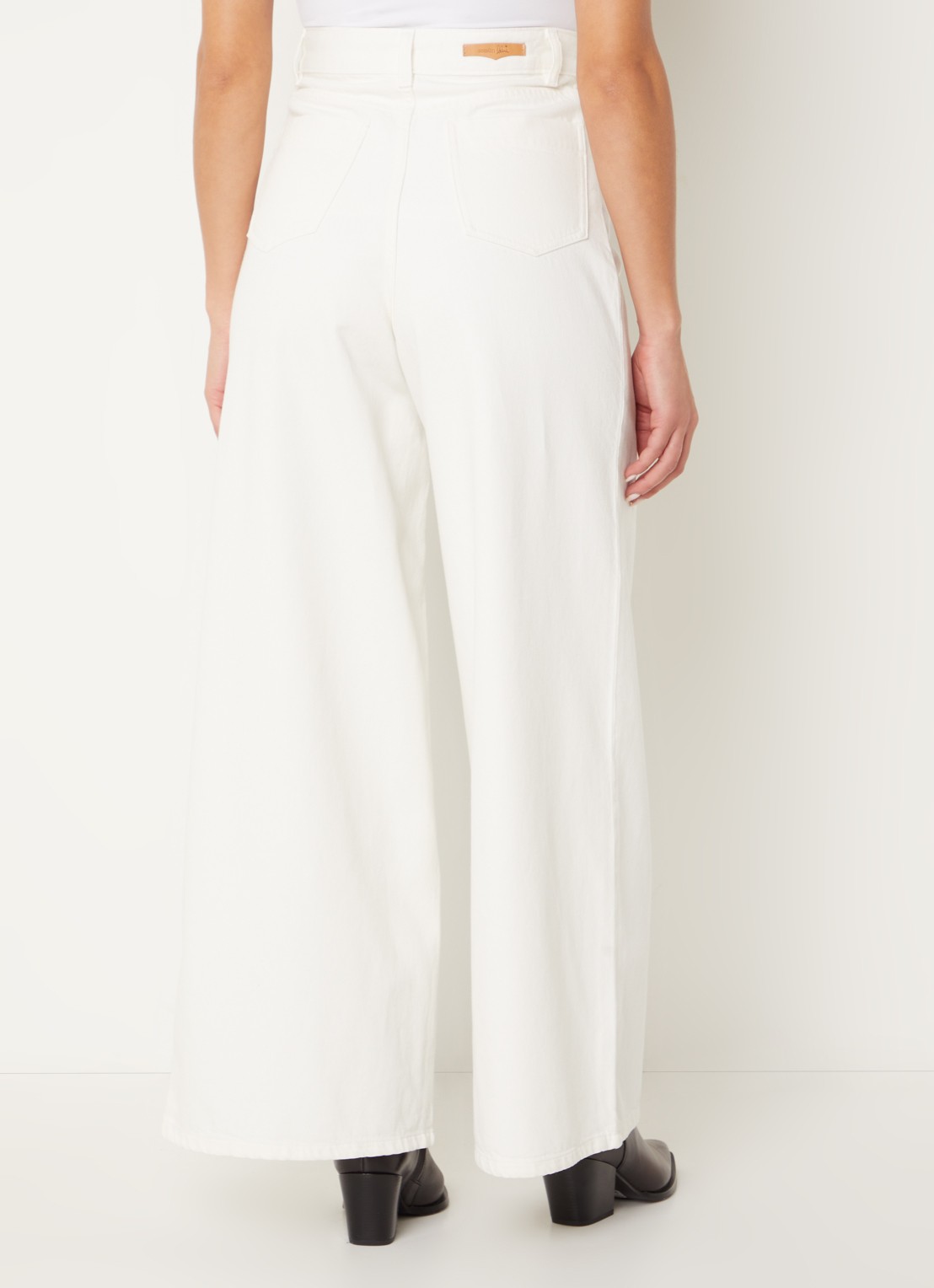 Sessùn Dalt high waist wide leg jeans met gekleurde wassing - achterkant 5 wit