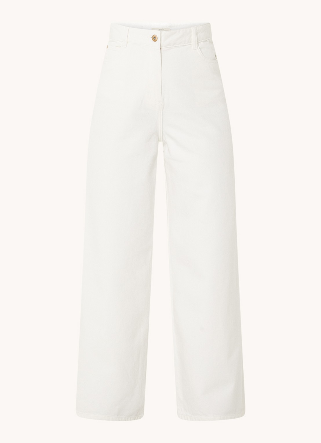 Sessùn Dalt high waist wide leg jeans met gekleurde wassing - voorkant wit